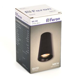 Светильник потолочный Feron ML185 Barrel BELL MR16 35W, 230V, GU10, чёрный, 48415