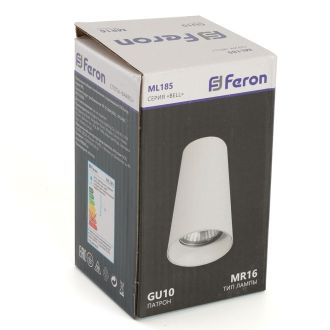 Светильник потолочный Feron ML185 Barrel BELL MR16 35W, 230V, GU10, белый, 48416