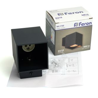 Светильник настенный Feron ML1730 QUAD MR16 35W, 230V, GU10, чёрный IP20, 48429