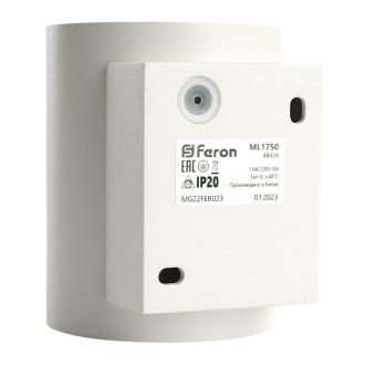 Светильник настенный Feron ML1750 Glow G9,15W, 230V белый + золото IP20, 48434