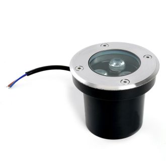 Светодиодный светильник тротуарный (грунтовый) Feron SP2801, 3W, AC/DC12-24V, низковольтный, 3000К, черный, D100*H80mm, вн.диаметр:70m, 48452