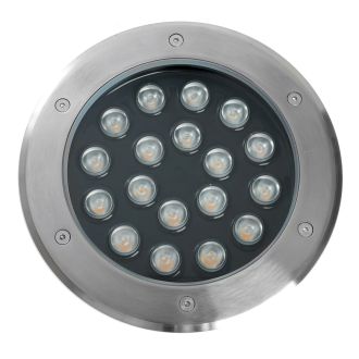 Светодиодный светильник тротуарный (грунтовый) Feron SP2804, 20W, AC/DC12V, низковольтный, 4000K, металлик, IP67, 48454