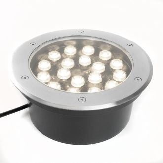 Светодиодный светильник тротуарный (грунтовый) Feron SP2804, 20W, AC/DC12V, низковольтный, 4000K, металлик, IP67, 48454