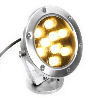 Светодиодный прожектор подводный Feron LL-824, 9W, AC/DC24V, низковольтный, 2700K, металлик, 143*75*170mm, IP68, 48457