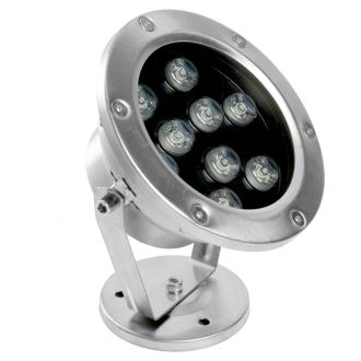 Светодиодный прожектор подводный Feron LL-824, 9W, AC/DC24V, низковольтный, 6400K, металлик, 143*75*170mm, IP68, 48458