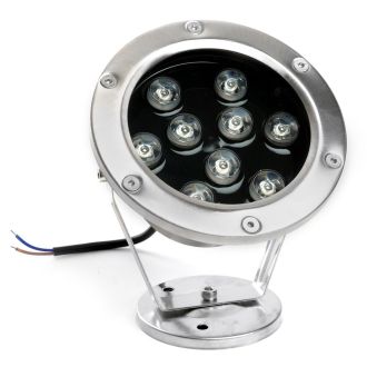 Светодиодный прожектор подводный Feron LL-824, 9W, AC/DC24V, низковольтный, 6400K, металлик, 143*75*170mm, IP68, 48458