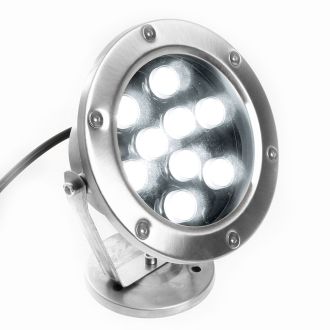 Светодиодный прожектор подводный Feron LL-824, 9W, AC/DC24V, низковольтный, 6400K, металлик, 143*75*170mm, IP68, 48458