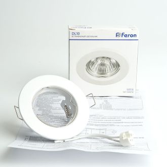 Светильник потолочный встраиваемый Feron DL10 MR16 50W G5.3 белый матовый, 48463