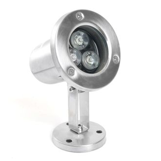 Светодиодный прожектор подводный Feron LL-822, 3W, AC24V, низковольтный, RGB, металлик, 80*80*130mm, IP68, 48467