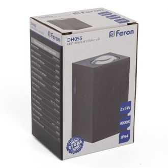 Светильник уличный светодиодный Feron DH055, 2*5W, 800Lm, 4000K, серый, 48488