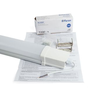 Светильник светодиодный линейный Feron AL5097 IP65 72W 6500K 1500*60*40мм, 48495