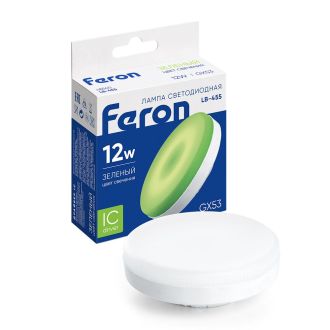 Лампа светодиодная Feron LB-455 GX53 12W 175-265V зеленая, 48560