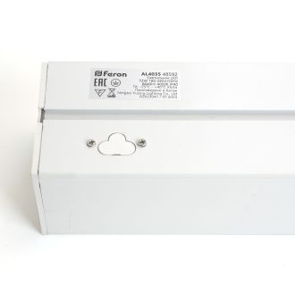 Светильник светодиодный линейный Feron AL4035 IP40 48W 6500К, рассеиватель матовый в алюминиевом корпусе, белый 1500*70*55мм, 48589