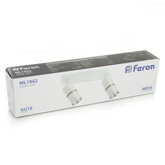 Светильник Feron ML1862 ZEN настенно-потолочный под лампу GU10, белый, хром, 48644