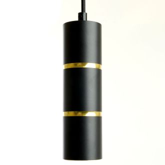 Светильник потолочный Feron ML1868 Barrel ZEN levitation на подвесе MR16 35W, 230V, чёрный, золото 55*180, 48647