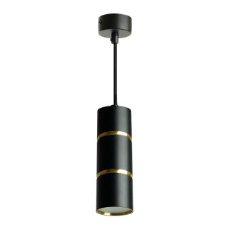 Светильник потолочный Feron ML1868 Barrel ZEN levitation на подвесе MR16 35W, 230V, чёрный, золото 55*180, 48647