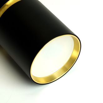 Светильник потолочный Feron ML1868 Barrel ZEN levitation на подвесе MR16 35W, 230V, чёрный, золото 55*180, 48647