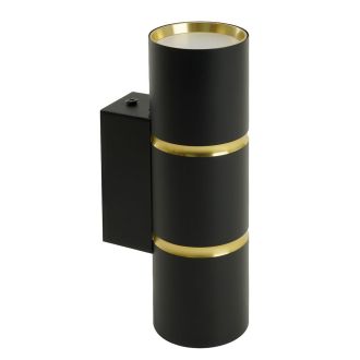 Светильник настенный Feron ML1860 ZEN MR16 35W, 230V, 2*GU10, черный, золото IP20, 48649