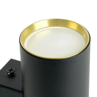 Светильник настенный Feron ML1860 ZEN MR16 35W, 230V, 2*GU10, черный, золото IP20, 48649