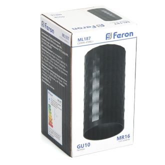 Светильник потолочный Feron ML187 Barrel PIXEL MR16 GU10 35W 230V, чёрный, 48653