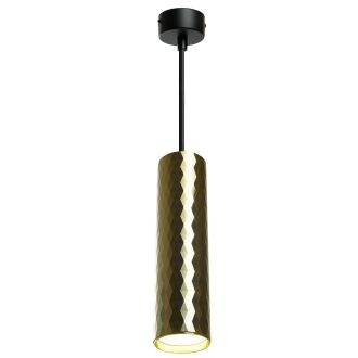 Светильник потолочный Feron ML1888 Barrel PRISM levitation на подвесе MR16 35W, 230V, чёрный, золото 55*200, 48669