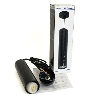 Светильник потолочный Feron ML1888 Barrel PRISM levitation на подвесе MR16 35W, 230V, чёрный 55*200, 48670