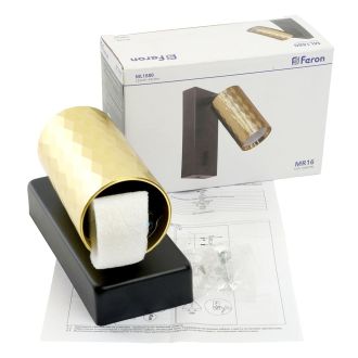 Светильник Feron ML1880 PRISM 35W, 230V, GU10, золото и чёрный, 48671