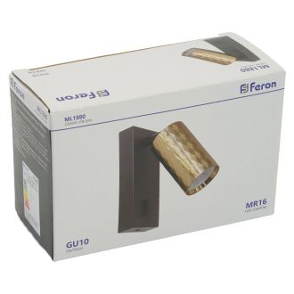 Светильник Feron ML1880 PRISM 35W, 230V, GU10, золото и чёрный, 48671