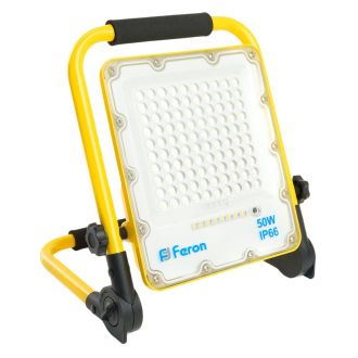 Светодиодный прожектор Feron LL-951 переносной с зарядным устройством IP66 50W 6400K, 48676