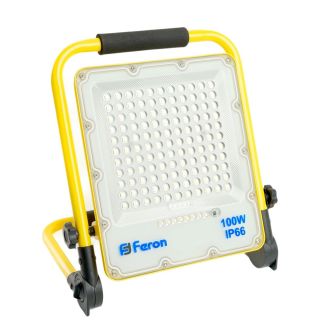 Светодиодный прожектор Feron LL-952 переносной с зарядным устройством IP66 100W 6400K, 48677