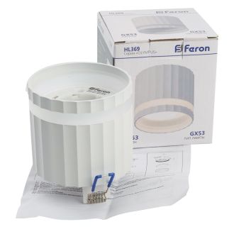 Светильник потолочный Feron HL369 Barrel OLYMPUS 12W, 230V, GX53, белый, 48679