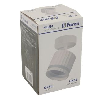 Светильник Feron HL3691 OLYMPUS настенно-потолочный под лампу GX53, белый, 48683