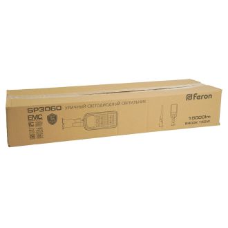 Светодиодный уличный консольный светильник Feron SP3060 150W 6400K 100-265V/50Hz, серый, 48688