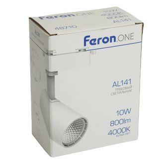 Светодиодный светильник Feron.ONE AL141 трековый однофазный на шинопровод 10W 4000K 35 градусов белый, 48710