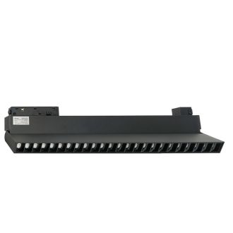 Светильник светодиодный Feron MGN301 трековый низковольтный 24W, 2160 Lm, 4000К, 30 градусов, черный серия LensFold, 48720