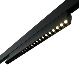 Светильник светодиодный Feron MGN301 трековый низковольтный 24W, 2160 Lm, 4000К, 30 градусов, черный серия LensFold, 48720