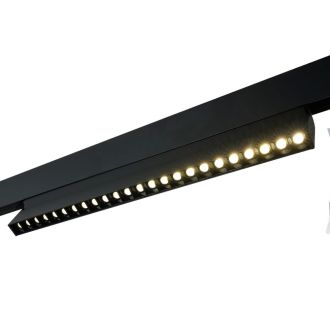 Светильник светодиодный Feron MGN301 трековый низковольтный 24W, 2160 Lm, 4000К, 30 градусов, черный серия LensFold, 48720