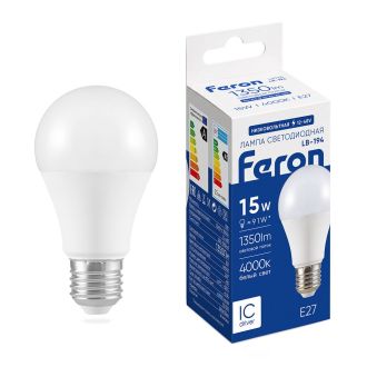 Лампа светодиодная низковольтная Feron LB-194 Шар E27 15W 12-48V 4000K, 48730