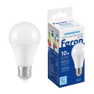Лампа светодиодная низковольтная Feron LB-192 Шар E27 10W 12-48V 6400K, 48732