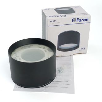 Светильник потолочный Feron HL373 25W, 230V, GX70, черный, 48733