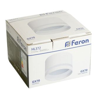 Светильник потолочный Feron HL372 LUNA 25W, 230V, GX70, белый, 48736