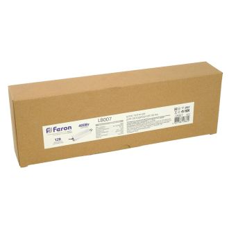 Трансформатор электронный для светодиодной ленты 400W 12V 245*77*41мм IP67 (драйвер), LB007 FERON, 48743