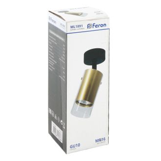 Светильник Feron ML 1891 LUMINA настенно-потолочный GU10, золото, черный, 48746