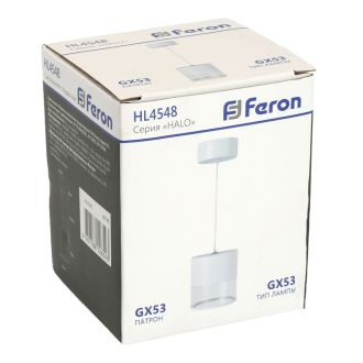 Светильник потолочный Feron HL4548 HALO levitation на подвесе GX53 12W 230V, белый 85*80, 48748