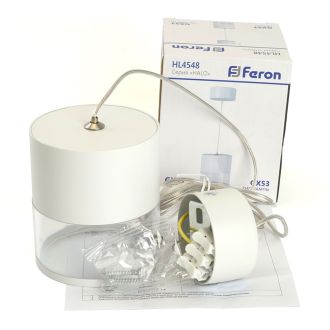 Светильник потолочный Feron HL4548 HALO levitation на подвесе GX53 12W 230V, белый 85*80, 48748