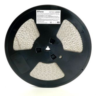 Лента светодиодная стабилизированная 120SMD(2835)/м 8Вт/м 48V 40000*10*1.22мм 4000К, IP20 LS420 FERON, 48792