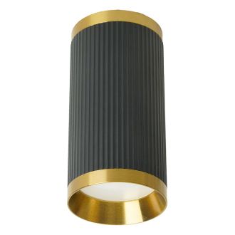 Светильник потолочный Feron ML190 Barrel GATSBY MR16 GU10 35W 230V, черный + античное золото, 48851