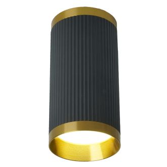 Светильник потолочный Feron ML190 Barrel GATSBY MR16 GU10 35W 230V, черный + античное золото, 48851