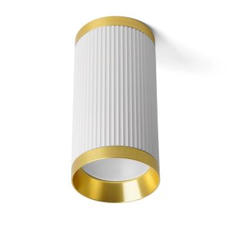 Светильник потолочный Feron ML190 Barrel GATSBY MR16 GU10 35W 230V, белый + античное золото, 48852
