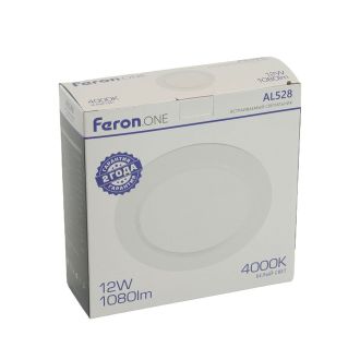 Светодиодный светильник Feron.ONE AL528 встраиваемый 12W 4000K белый, 48873
